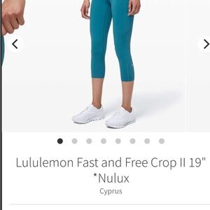 Lululemon Athletica Cyprus Blue Leggings